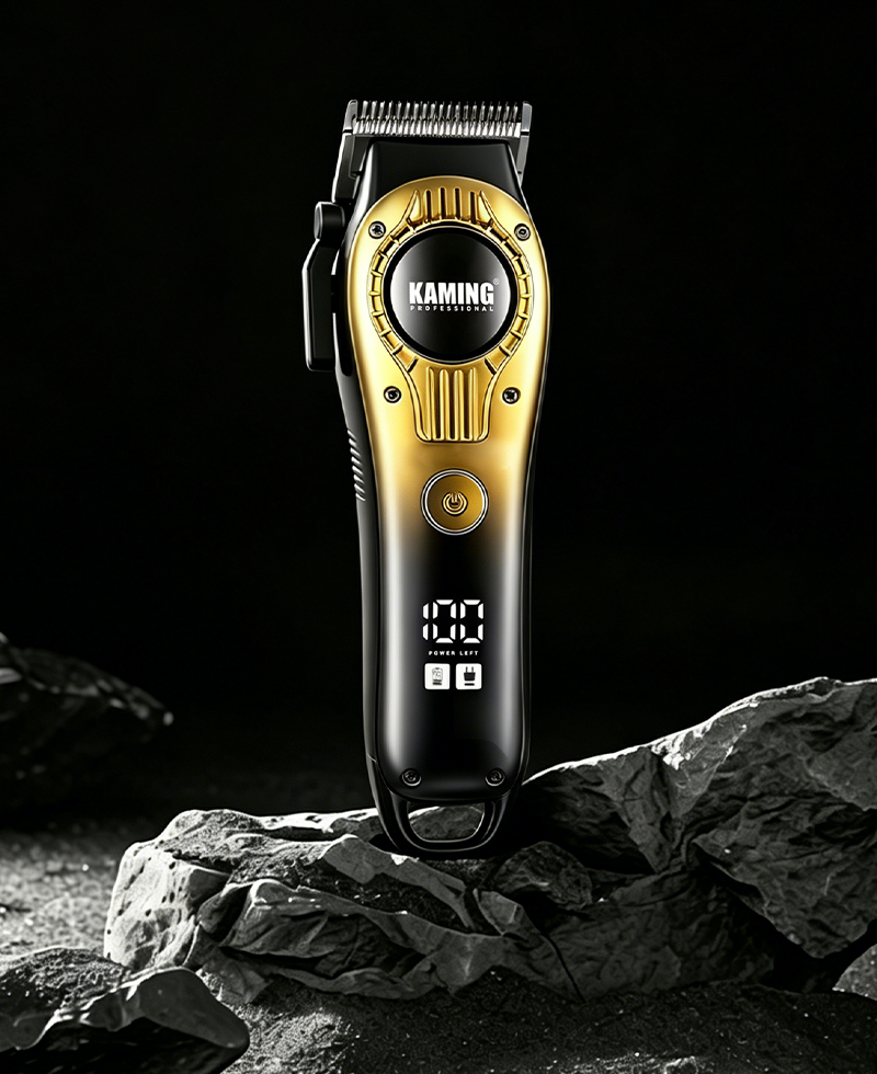 Kaming 1708 Quiet Electric Hair Clipper, Professional Fade Clipper untuk Penggunaan Salun dengan Paparan Digital
