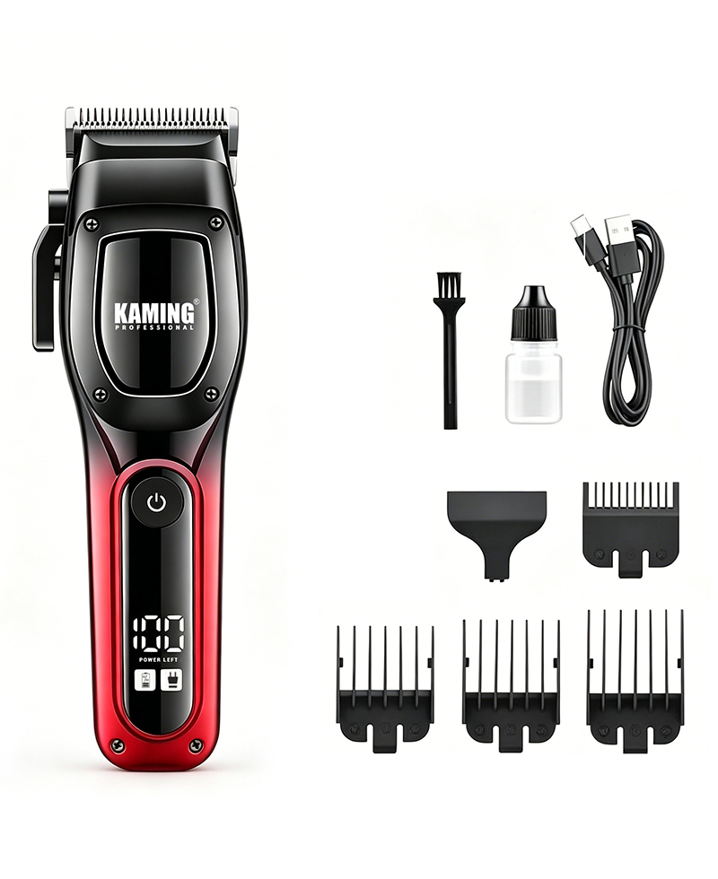 Kaming 1709 Gunting Rambut Berkuasa Tinggi Profesional Baharu dengan Paparan Digital untuk Salun & Dandanan Lelaki