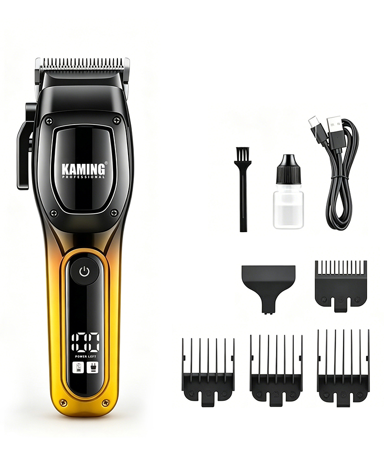 Kaming 1709 Gunting Rambut Berkuasa Tinggi Profesional Baharu dengan Paparan Digital untuk Salun & Dandanan Lelaki