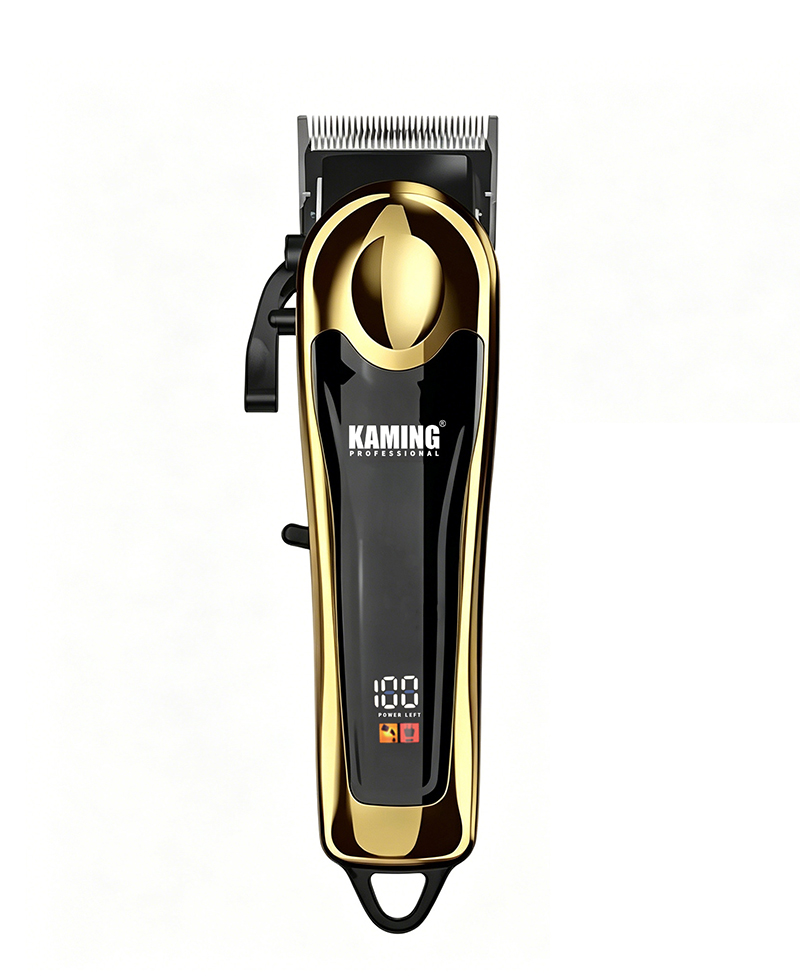 Kaming Professional Adjustable LCD Display Fade Hair Clipper untuk Salun