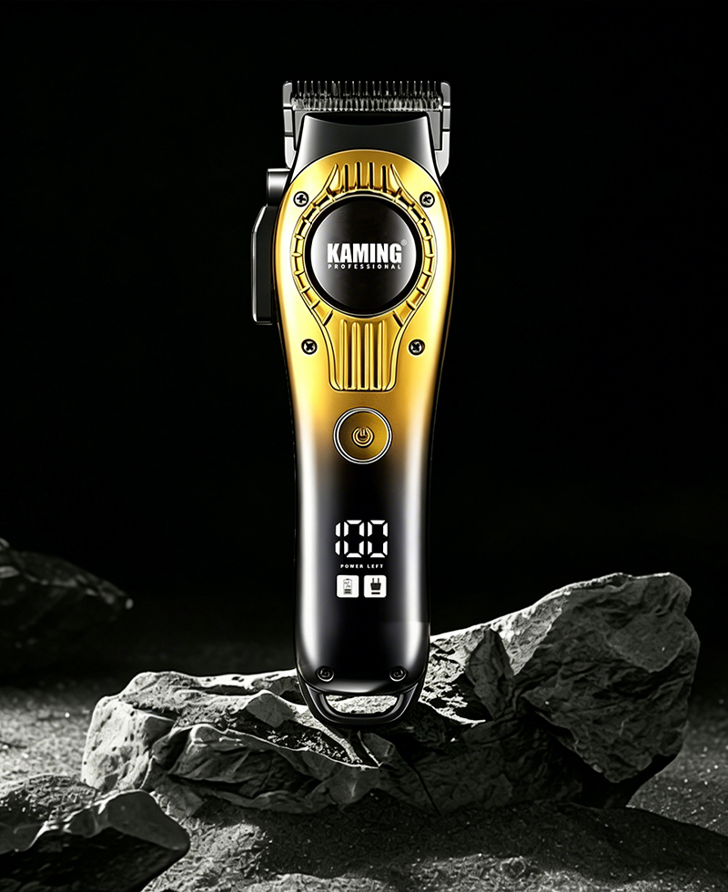 Kaming 1708 Quiet Electric Hair Clipper, Professional Fade Clipper untuk Penggunaan Salun dengan Paparan Digital